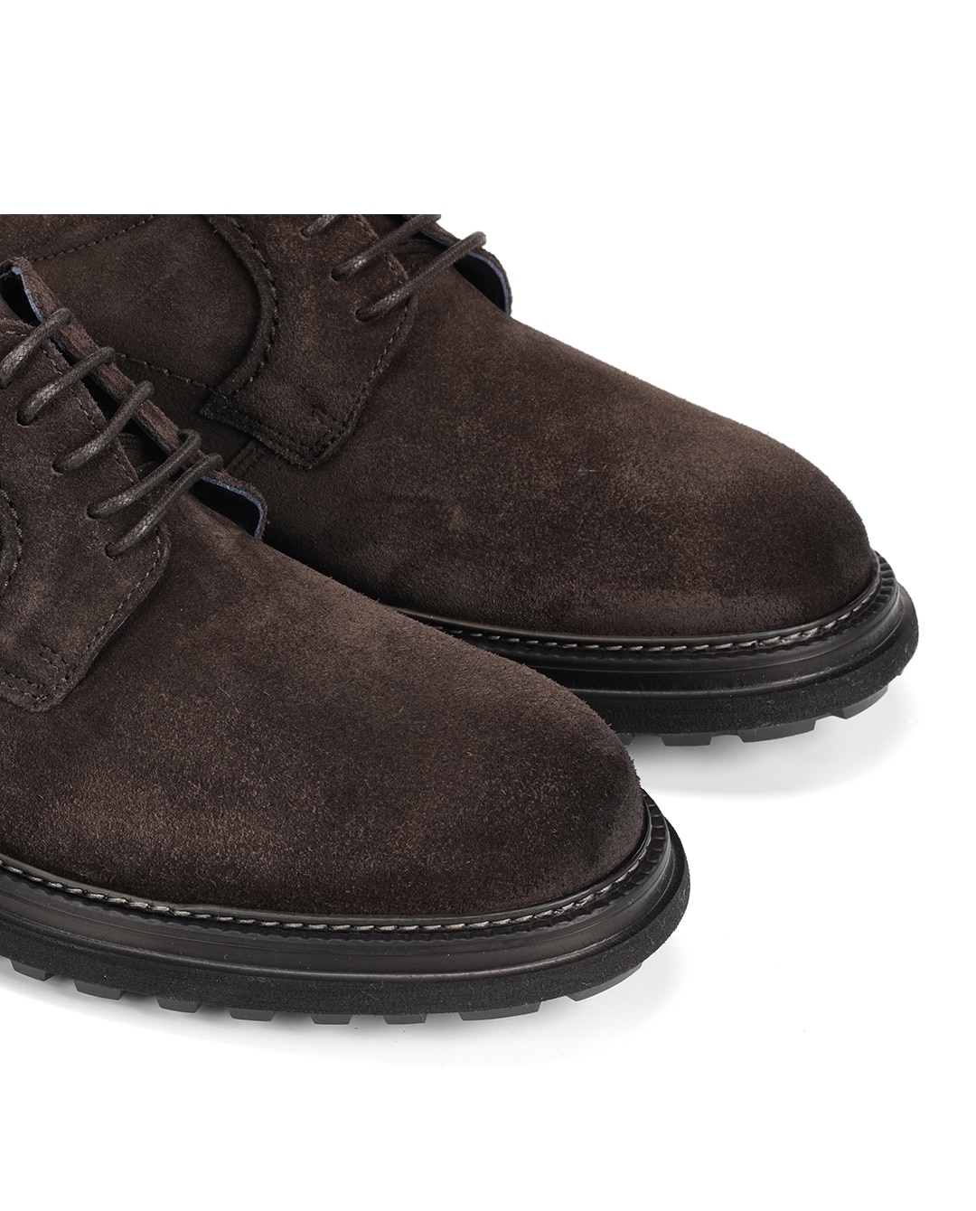 Zapatos de cordones de hombre fabricados en serraje - Fluchos - Negro Negro-6