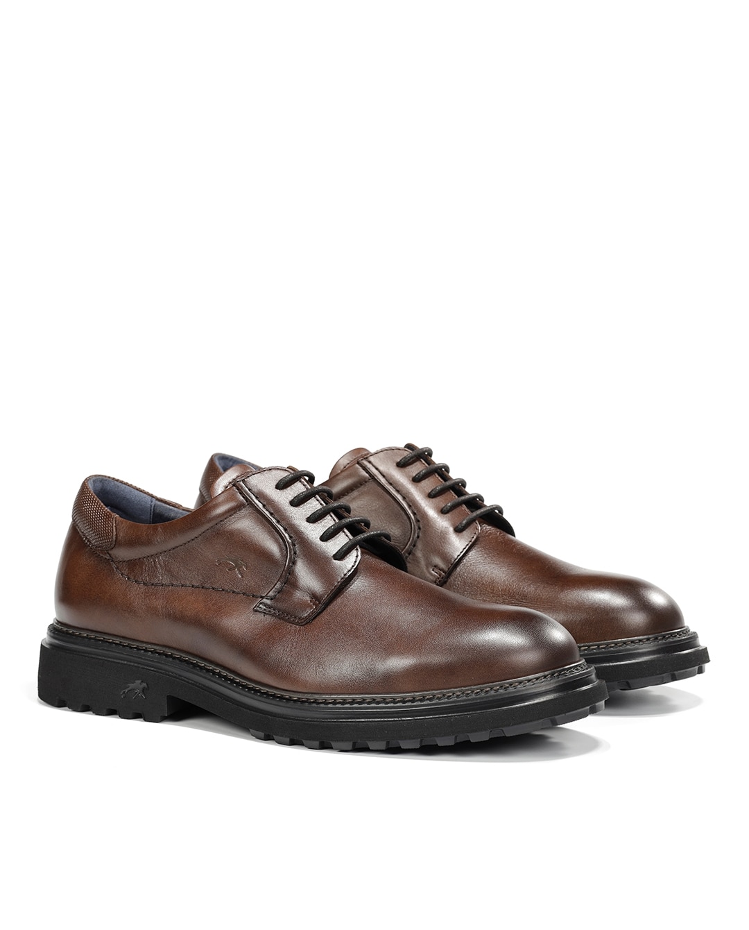 Zapatos de cordones de hombre fabricados en piel - Fluchos - Marrón Marrón-3