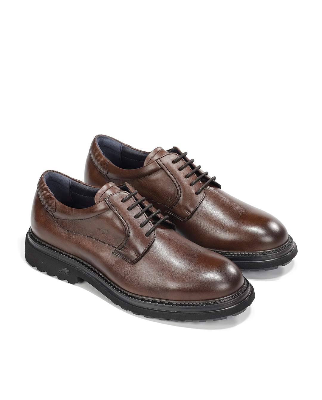 Zapatos de cordones de hombre fabricados en piel - Fluchos - Marrón Marrón-4