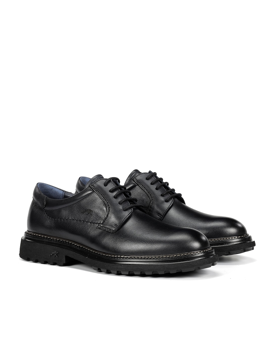 Zapatos de cordones de hombre fabricados en piel - Fluchos - Azul Azul-3