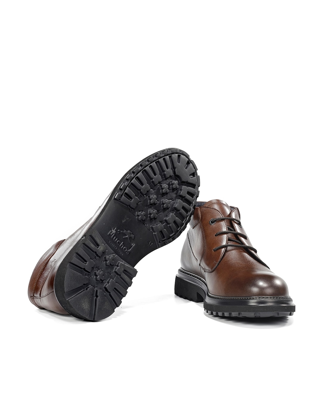 Botines de hombre fabricados en piel - Fluchos - Marrón Marrón-6