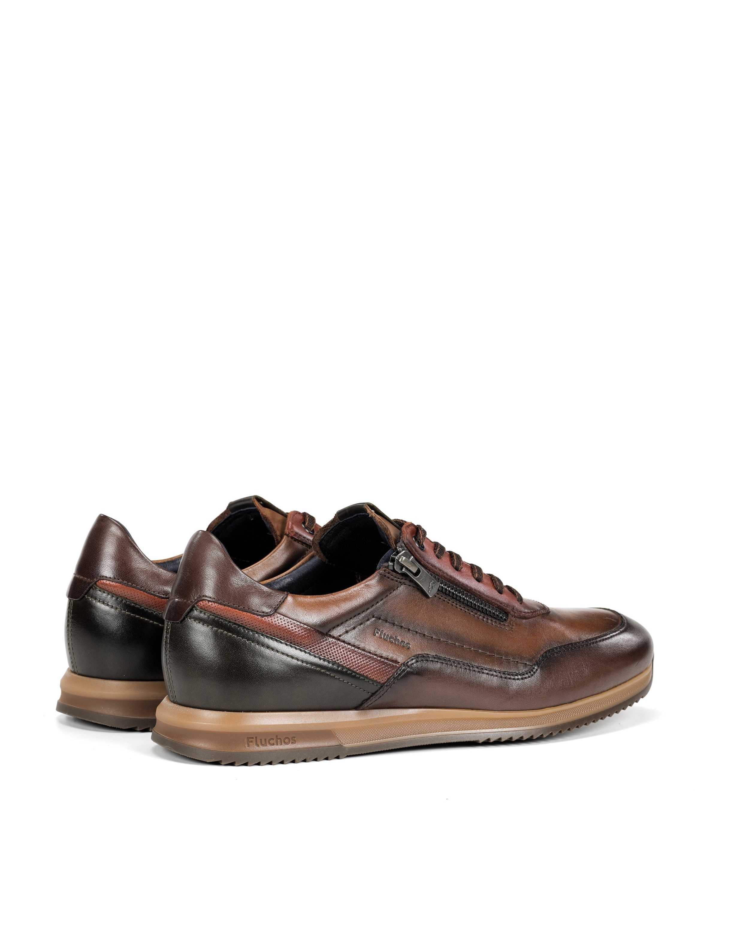 Zapatos de cordones de hombre fabricados en piel - Fluchos - Marrón claro Marrón claro-2