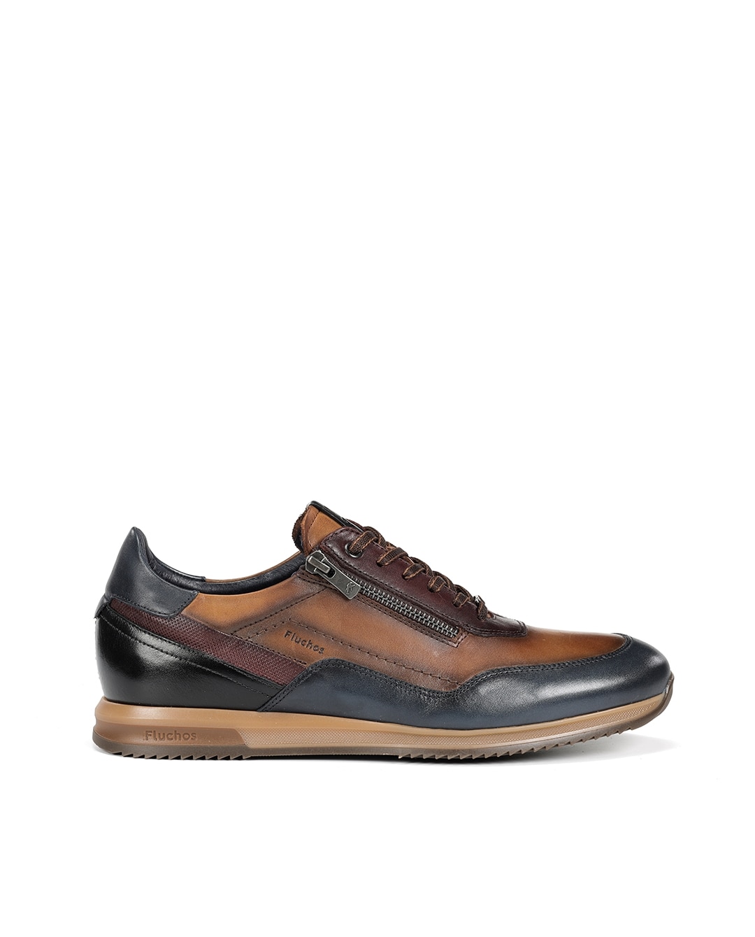Zapatos de cordones de hombre fabricados en piel - Fluchos - Marrón Marrón-1