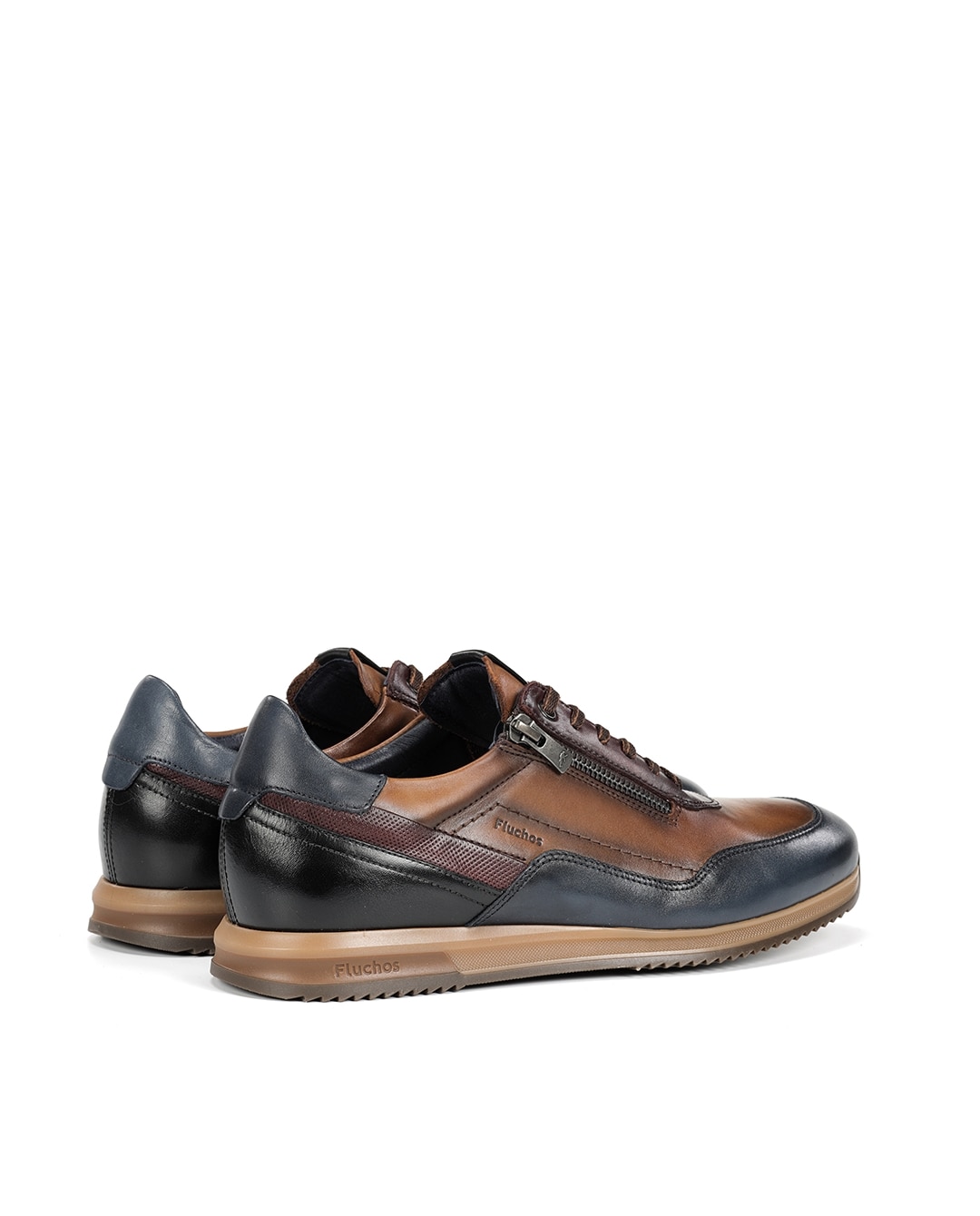 Zapatos de cordones de hombre fabricados en piel - Fluchos - Marrón Marrón-2