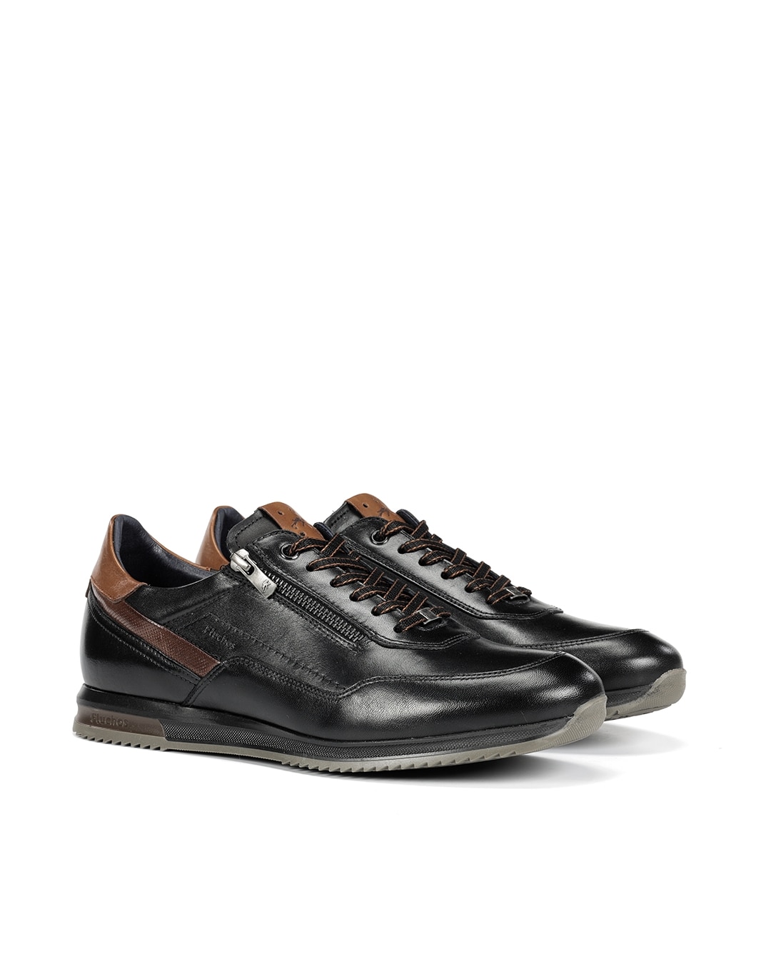 Imagen 3 de Zapatos de cordones de hombre fabricados en piel - Fluchos - Negro Negro