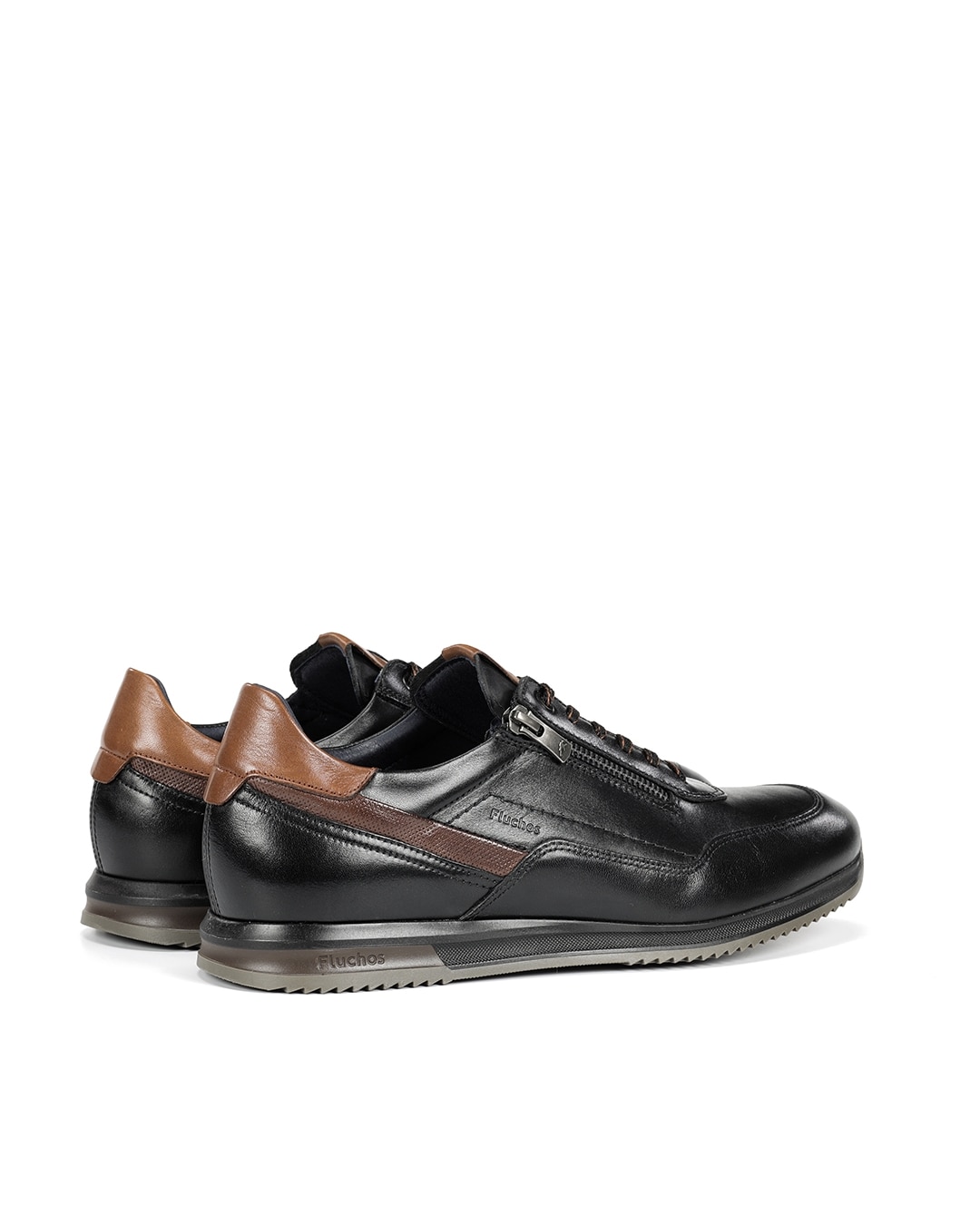 Imagen 2 de Zapatos de cordones de hombre fabricados en piel - Fluchos - Negro Negro