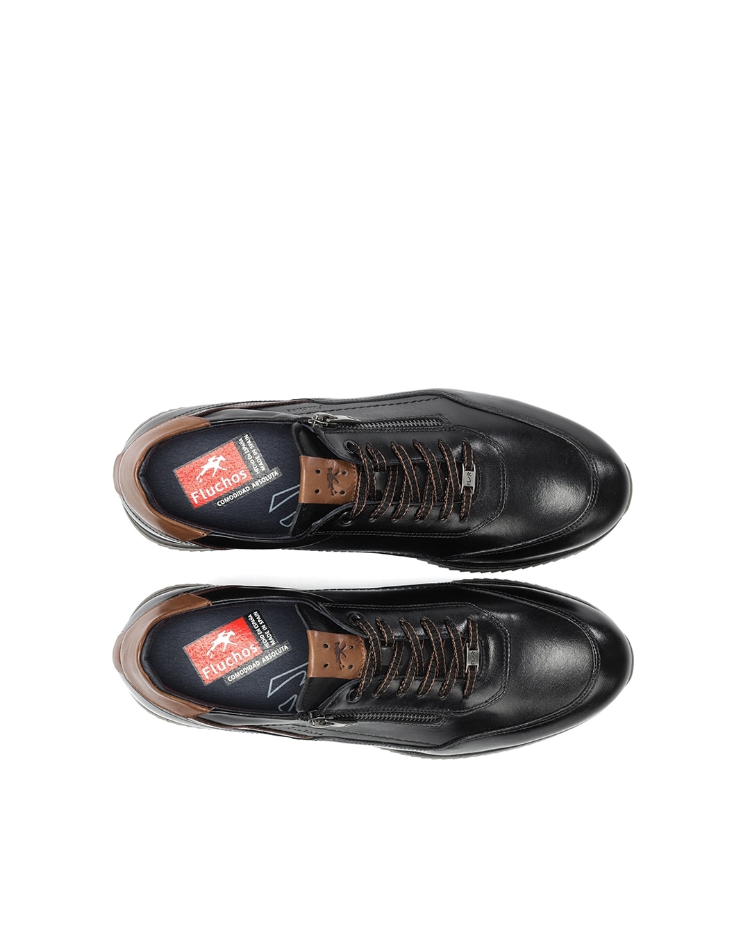 Imagen 5 de Zapatos de cordones de hombre fabricados en piel - Fluchos - Negro Negro