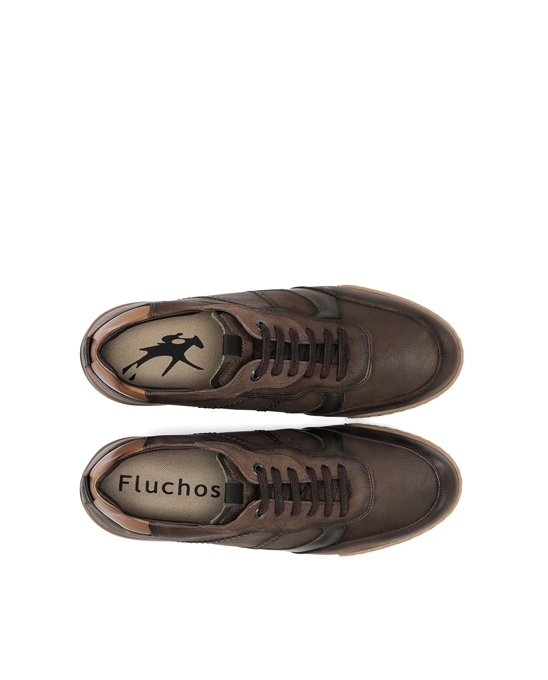 Zapatos de cordones de hombre fabricados en engrasado - Fluchos - Marrón Marrón-5
