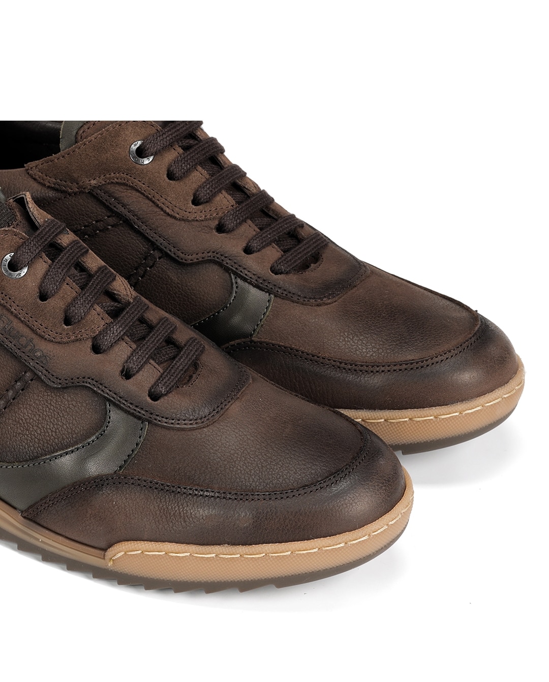 Zapatos de cordones de hombre fabricados en engrasado - Fluchos - Marrón Marrón-6