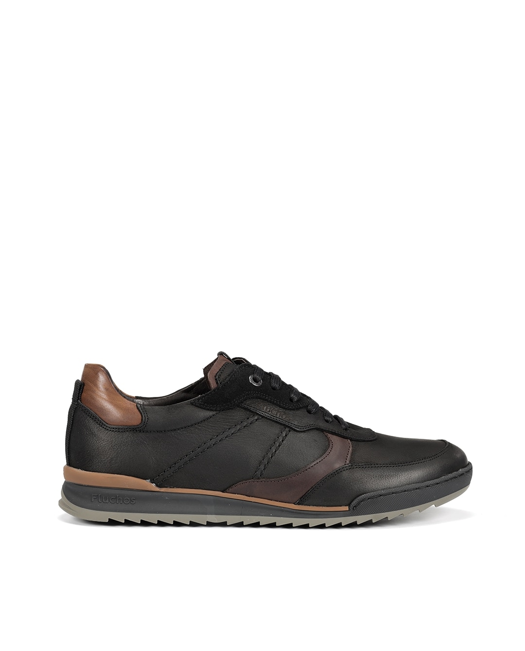 Imagen 0 de Zapatos de cordones de hombre  fabricados en engrasado Negro
