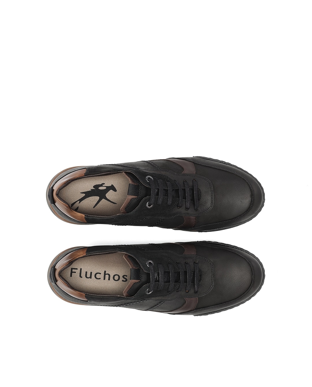 Zapatos de cordones de hombre fabricados en engrasado - Fluchos - Negro Negro-5