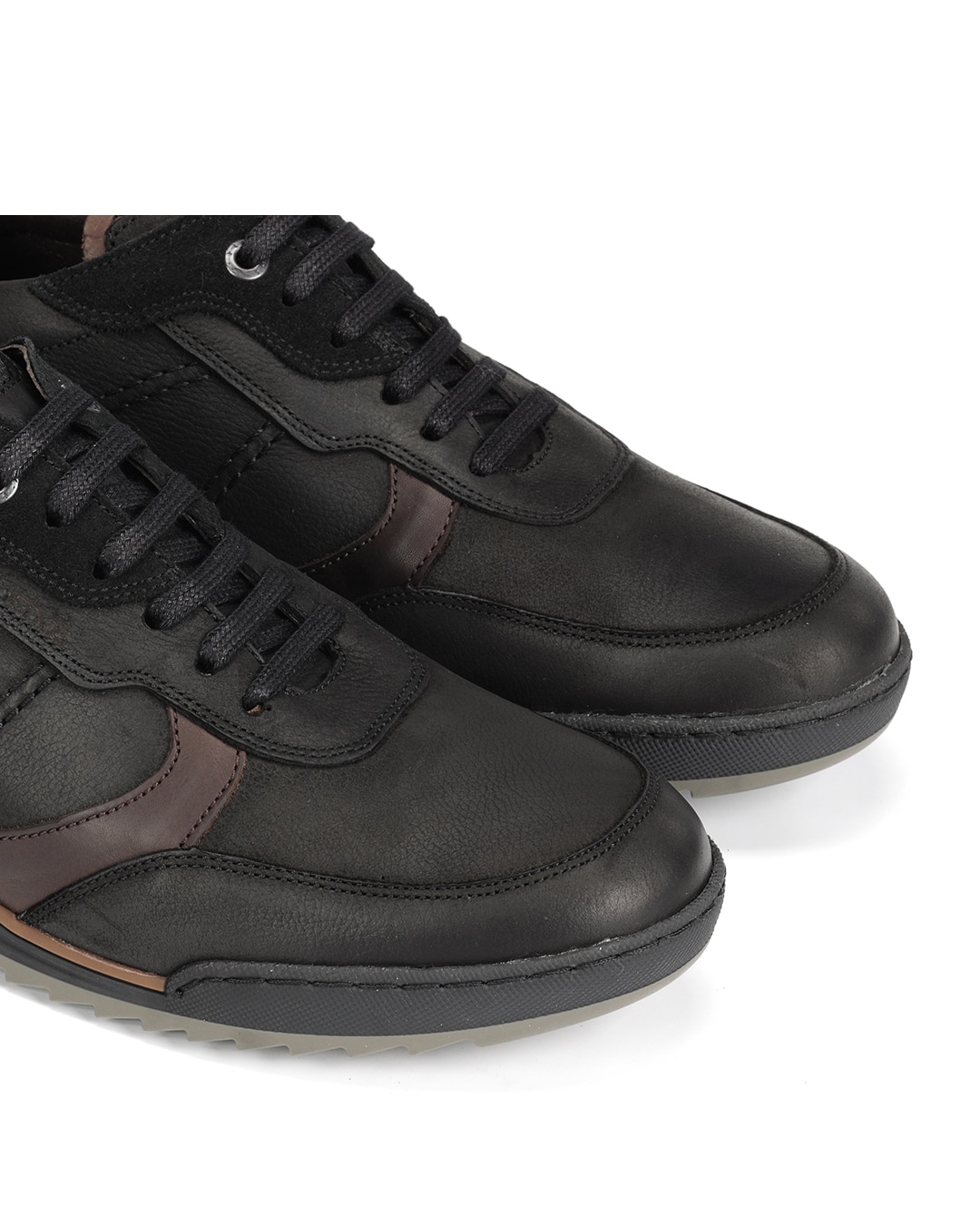 Zapatos de cordones de hombre fabricados en engrasado - Fluchos - Negro Negro-6