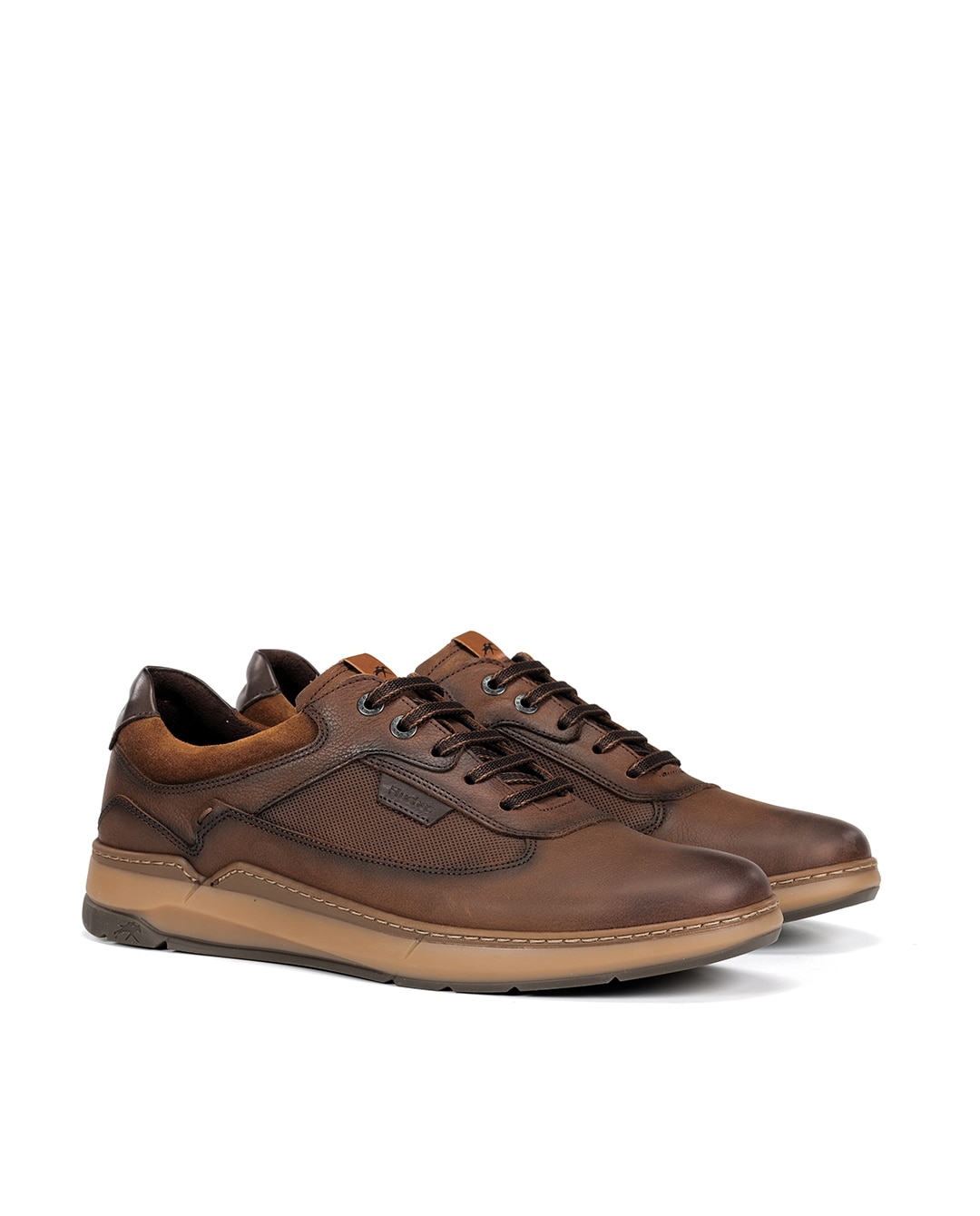 Zapatos de cordones de hombre fabricados en nobuck - Fluchos - Marrón Marrón-3