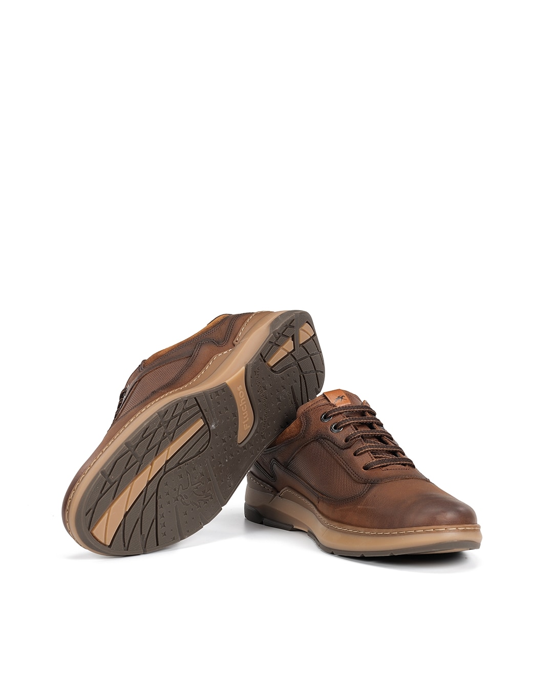 Zapatos de cordones de hombre fabricados en nobuck - Fluchos - Marrón Marrón-4
