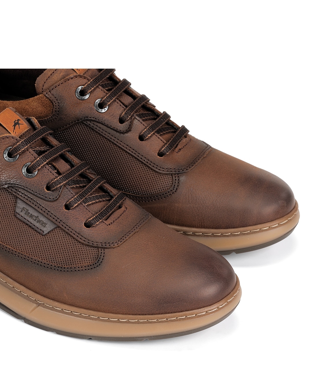 Zapatos de cordones de hombre fabricados en nobuck - Fluchos - Marrón Marrón-6