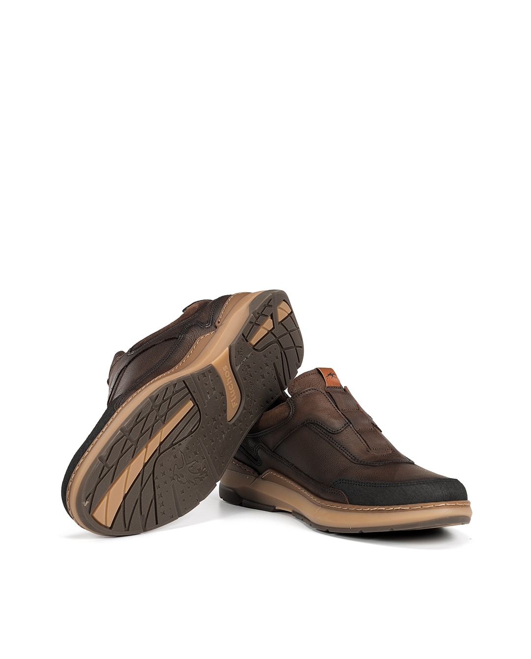 Zapatos de cordones de hombre fabricados en nobuck - Fluchos - Marrón Marrón-4