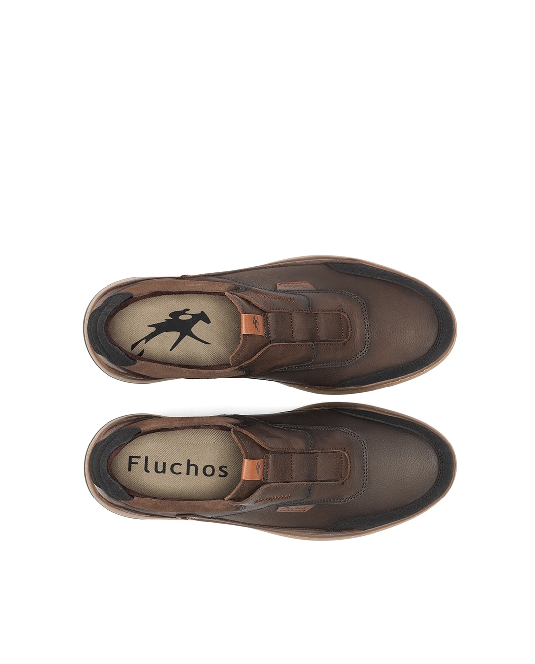 Zapatos de cordones de hombre fabricados en nobuck - Fluchos - Marrón Marrón-5