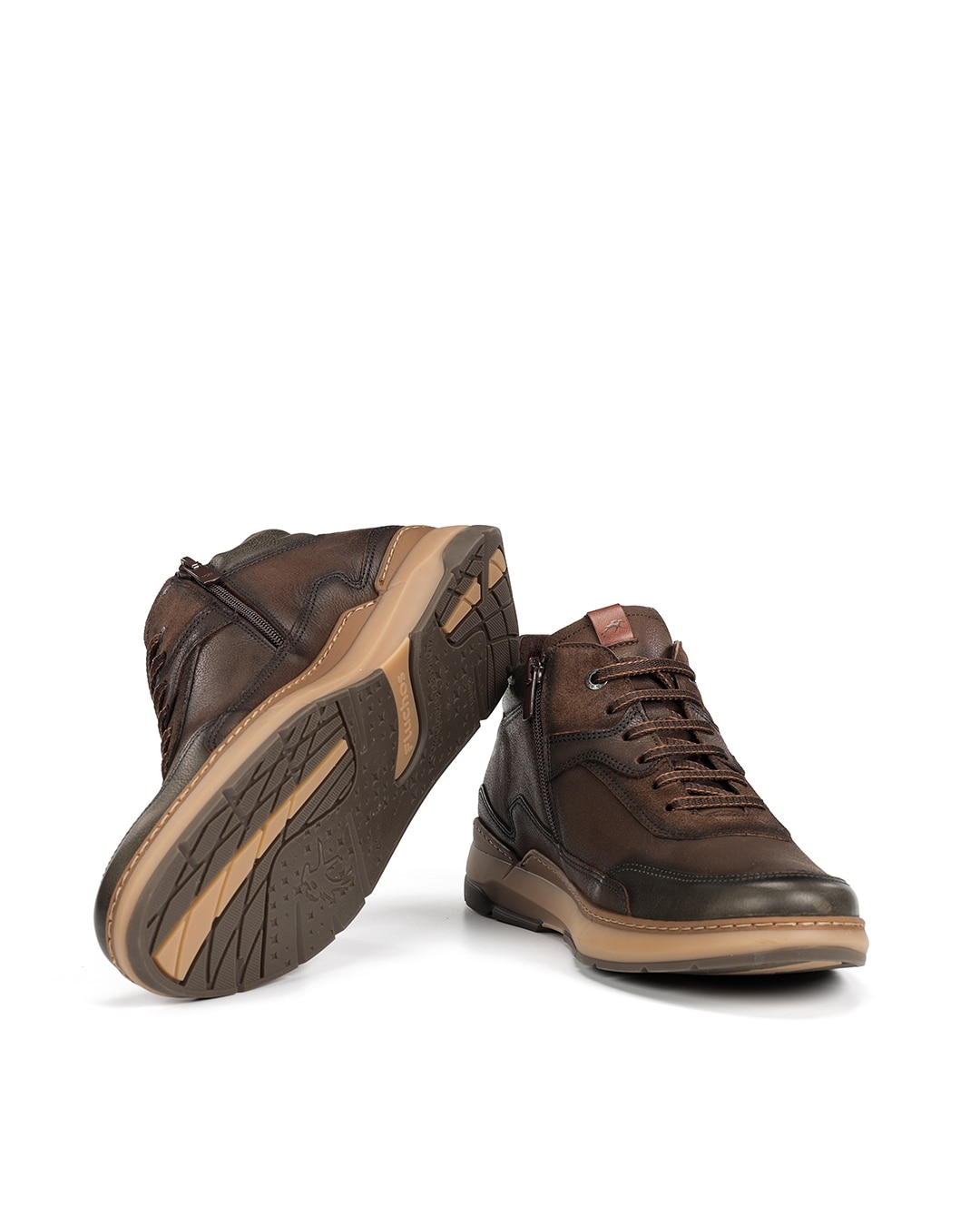 Botines de hombre fabricados en nobuck - Fluchos - Marrón Marrón-4