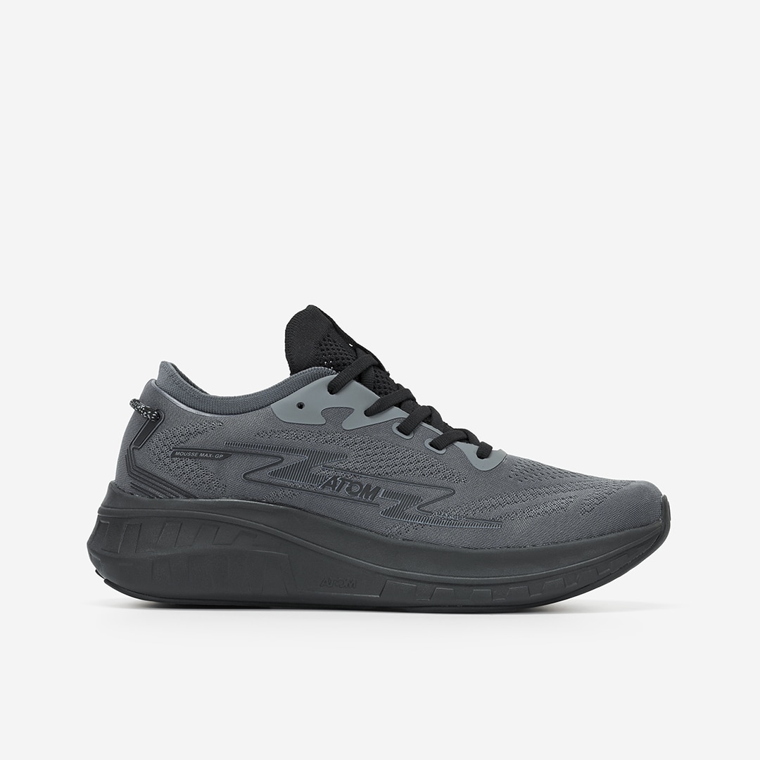 Zapatillas de running de hombre Atom - Negro / Gris Negro / Gris-1