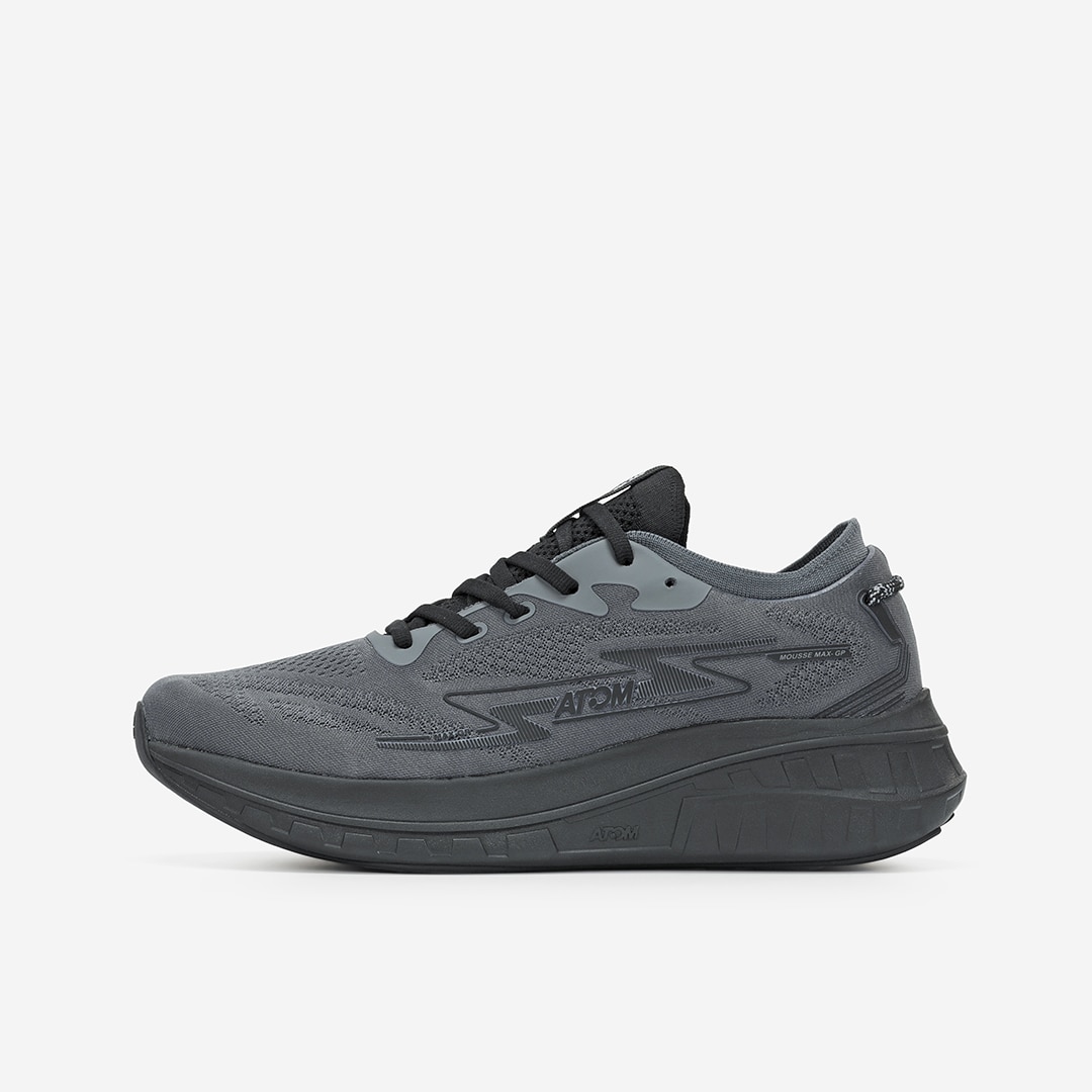 Zapatillas de running de hombre Atom - Negro / Gris Negro / Gris-2