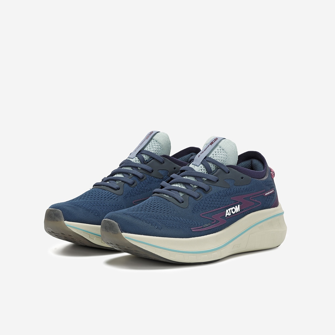 Zapatillas de running de mujer Atom - Azul marino / Rosa Azul marino / Rosa-4