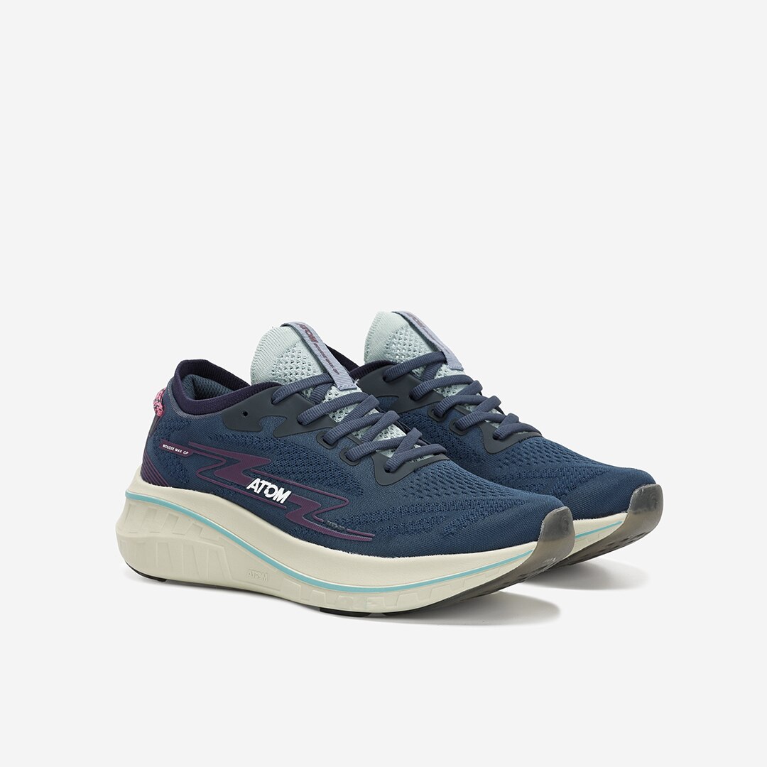 Zapatillas de running de mujer Atom - Azul marino / Rosa Azul marino / Rosa-5