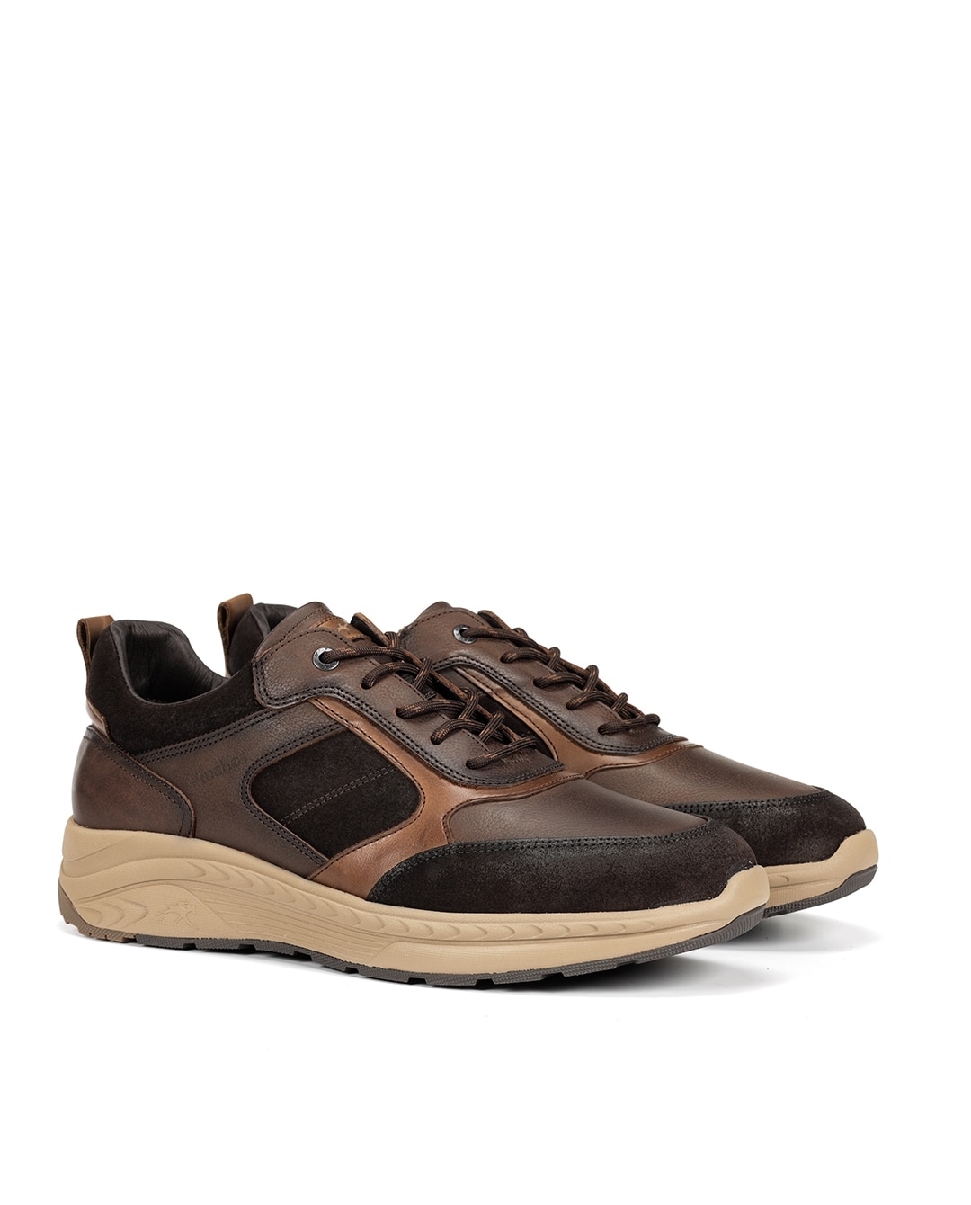 Zapatos de cordones de hombre fabricados en nobuck - Fluchos - Marrón Marrón-3
