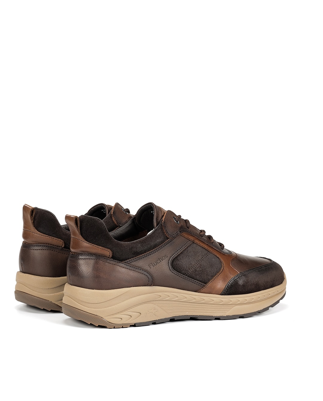 Zapatos de cordones de hombre fabricados en nobuck - Fluchos - Marrón Marrón-2