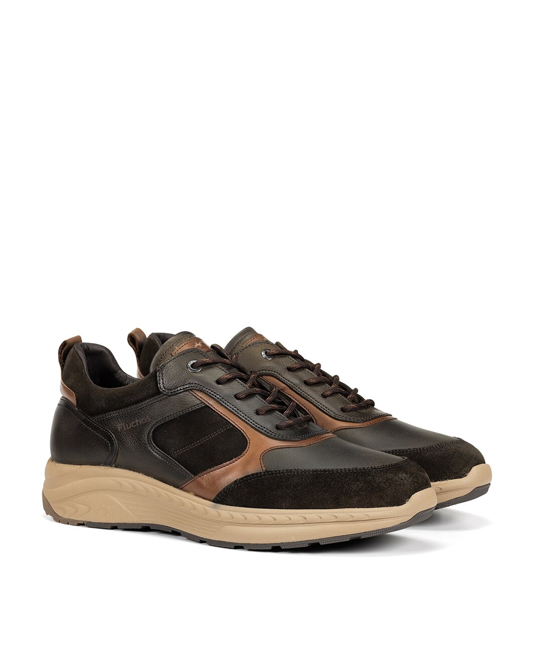 Zapatos de cordones de hombre fabricados en nobuck - Fluchos - Verde Verde-3