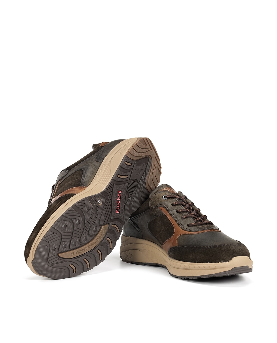 Zapatos de cordones de hombre fabricados en nobuck - Fluchos - Verde Verde-4