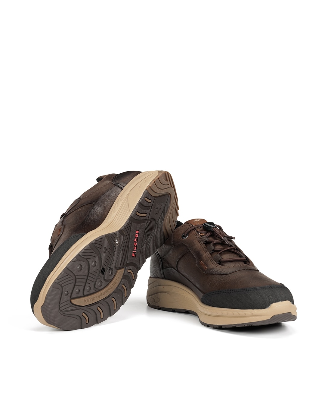 Zapatos de cordones de hombre fabricados en impermeable - Fluchos - Marrón Marrón-4