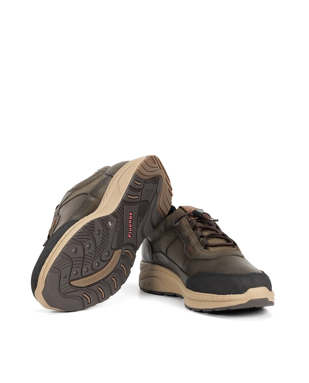 Zapatos de cordones de hombre fabricados en impermeable - Fluchos - Verde Verde-4