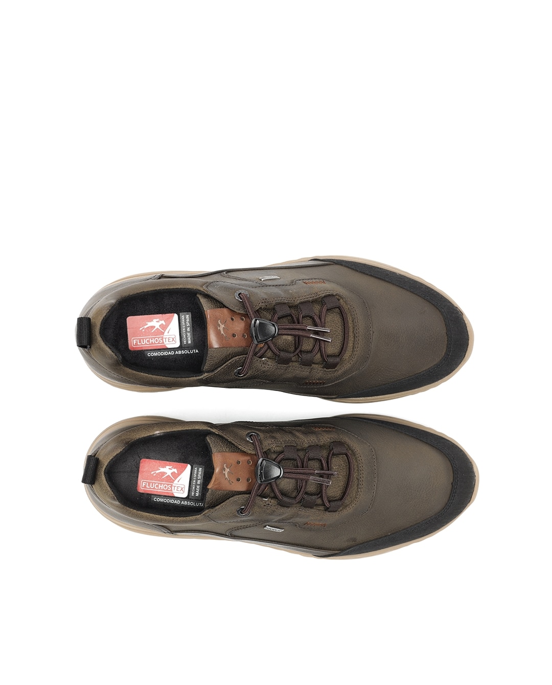 Zapatos de cordones de hombre fabricados en impermeable - Fluchos - Verde Verde-5