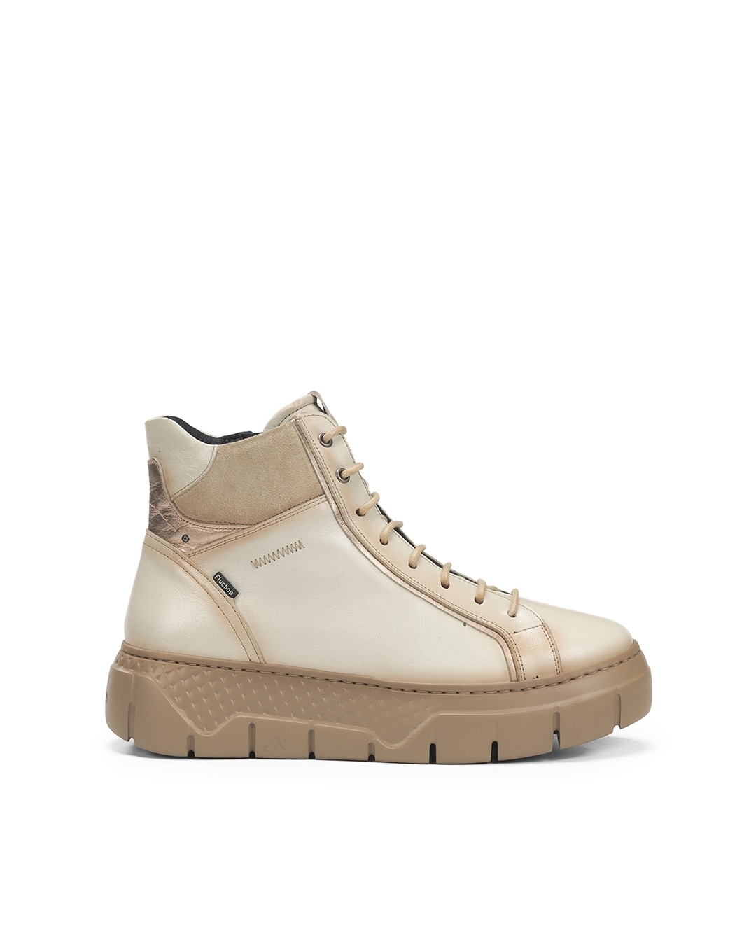 Botines de mujer fabricados en piel - Fluchos - Blanco Blanco-1