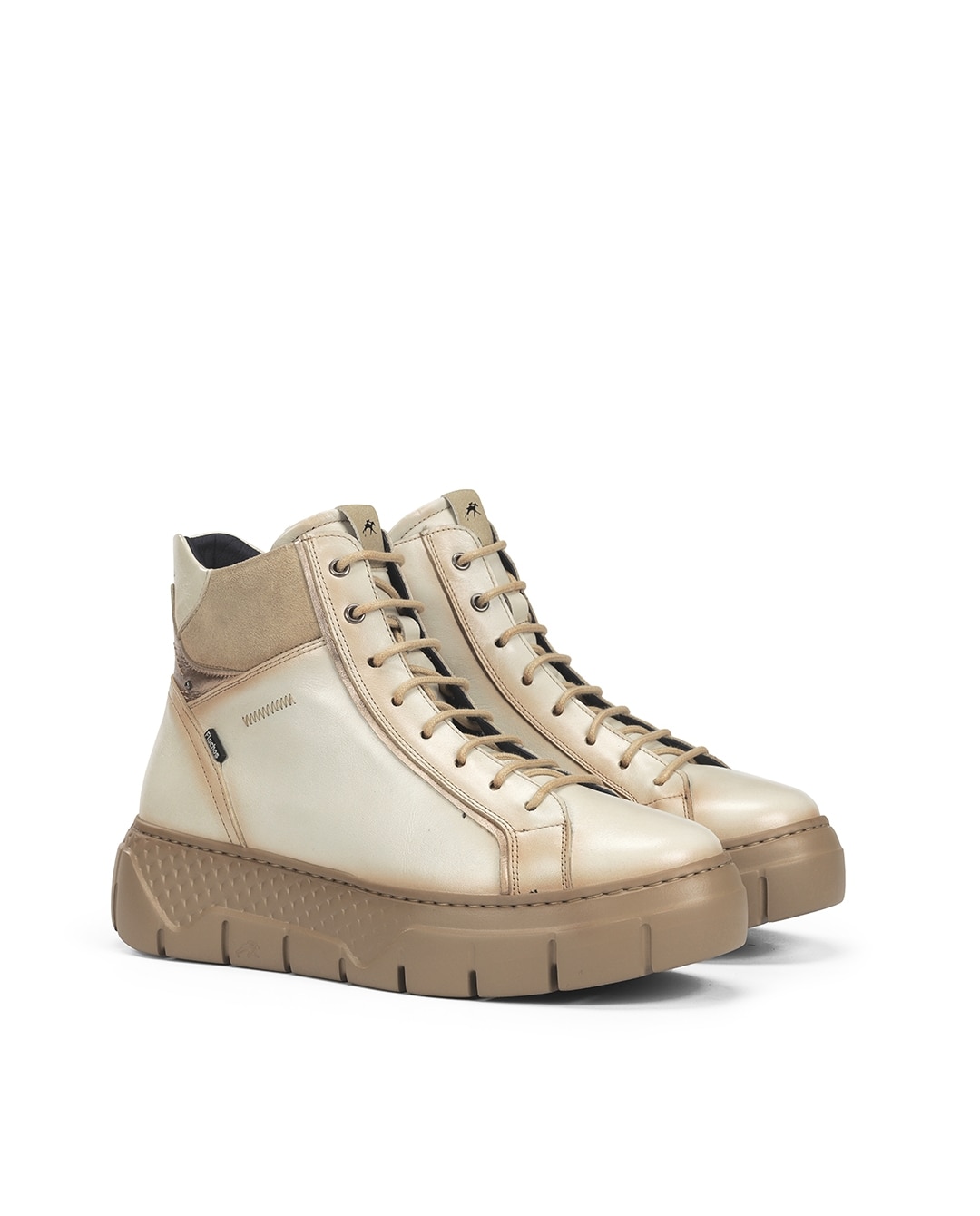 Botines de mujer fabricados en piel - Fluchos - Blanco Blanco-3