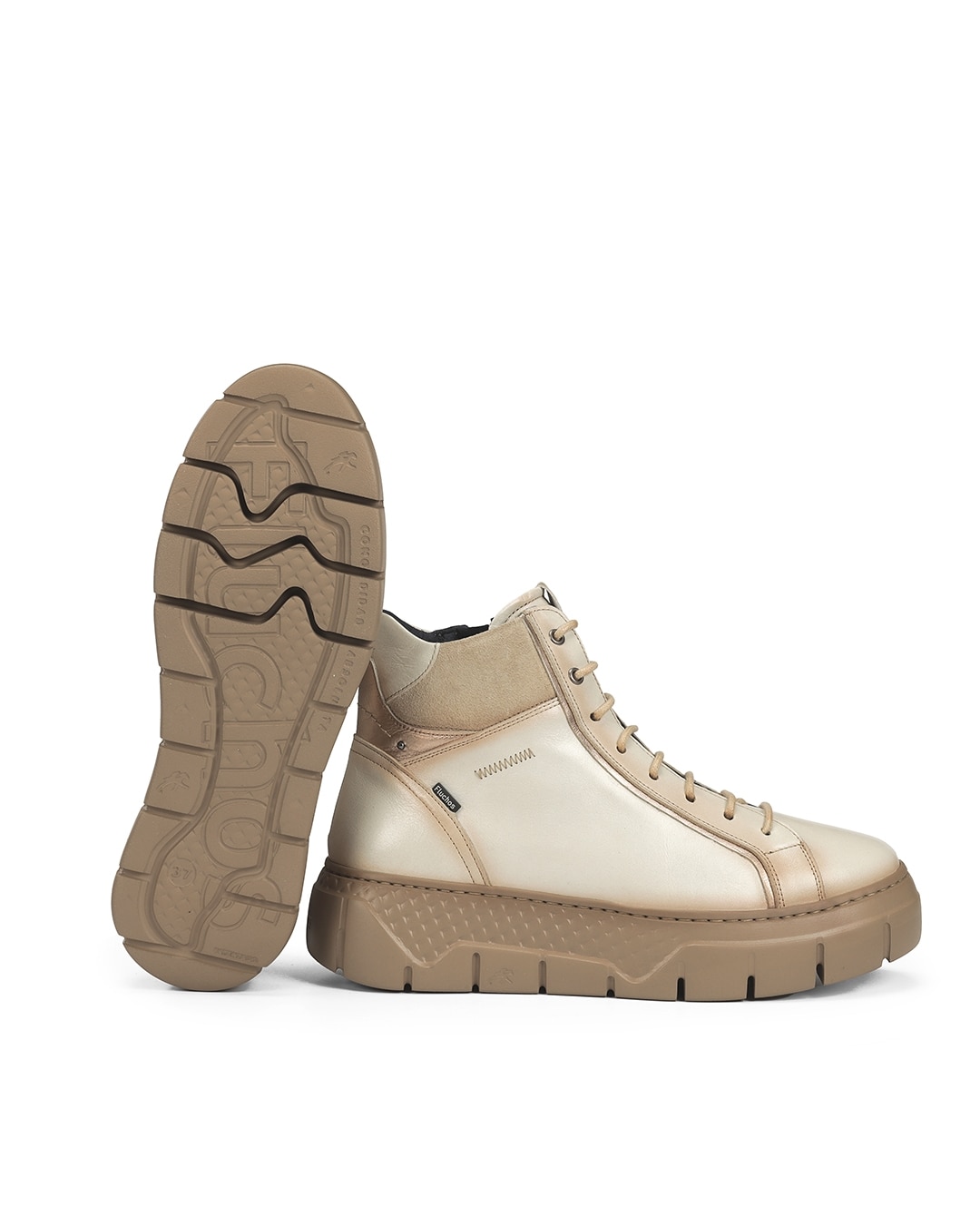 Botines de mujer fabricados en piel - Fluchos - Blanco Blanco-4