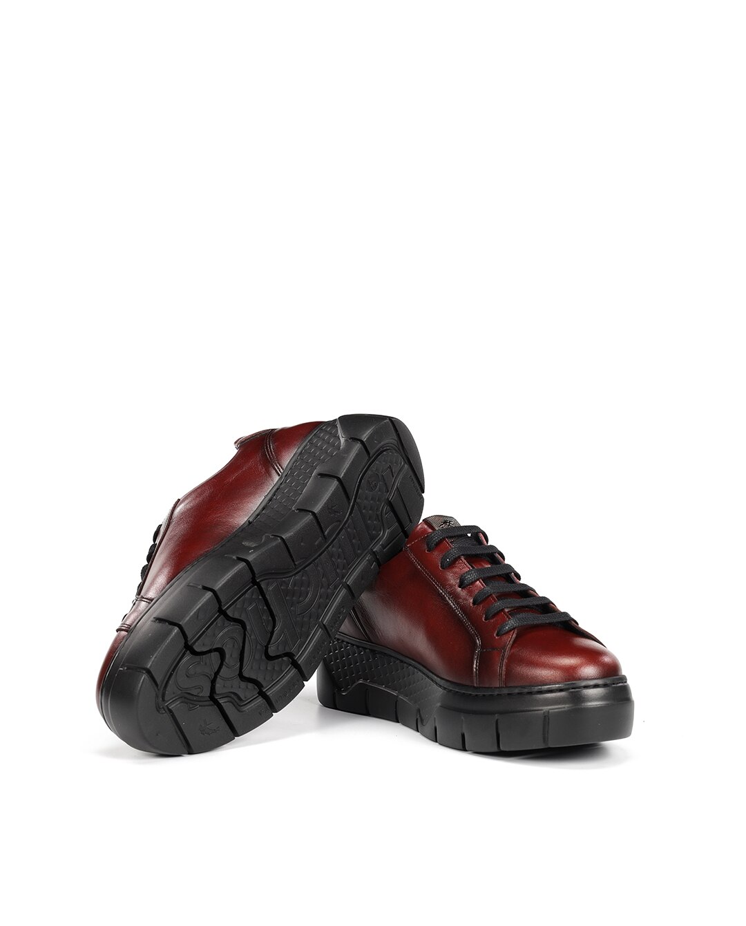 Zapatos de cordones de mujer fabricados en piel - Fluchos - Rojo Rojo-4