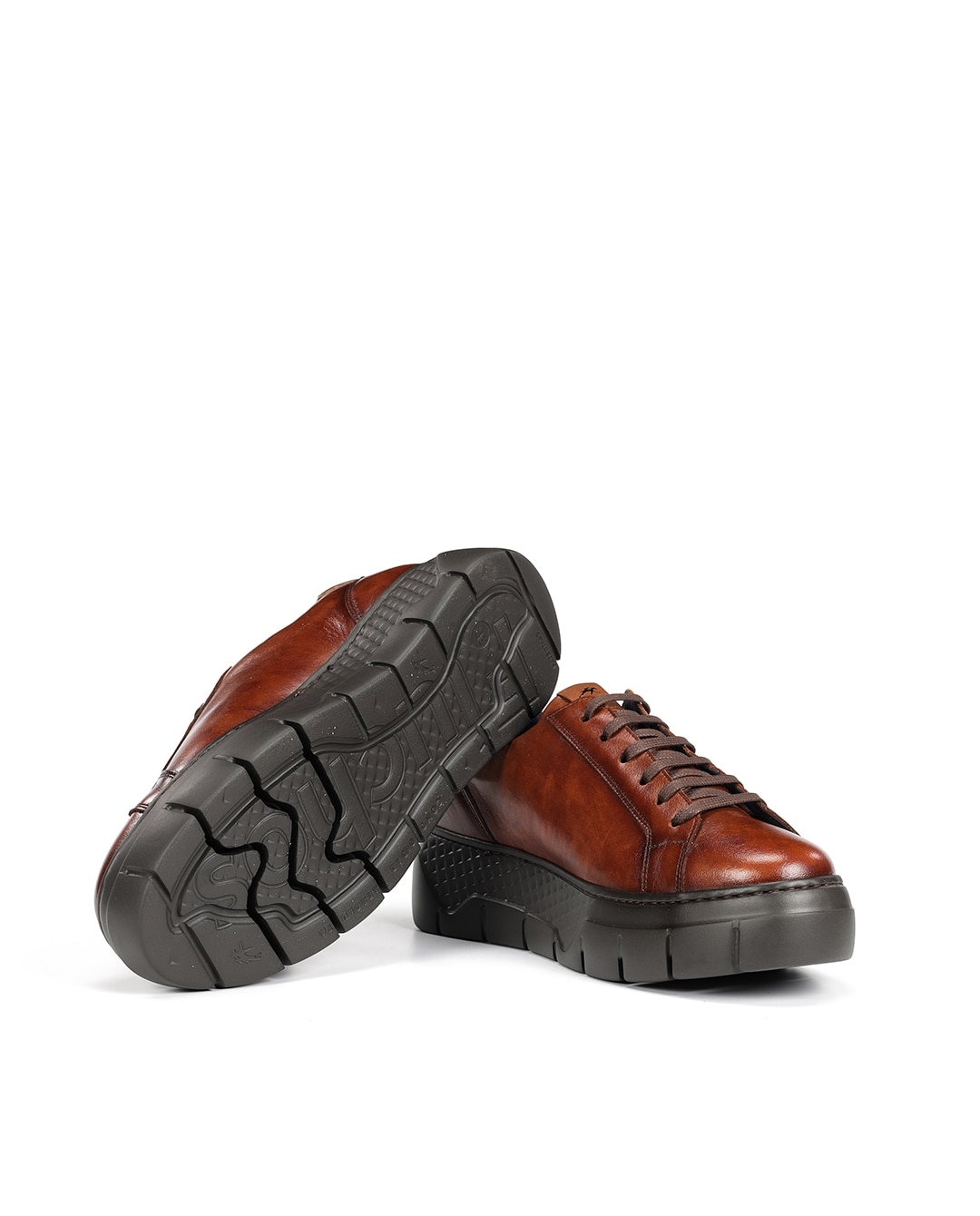 Zapatos de cordones de mujer fabricados en piel - Fluchos - Azul Azul-4