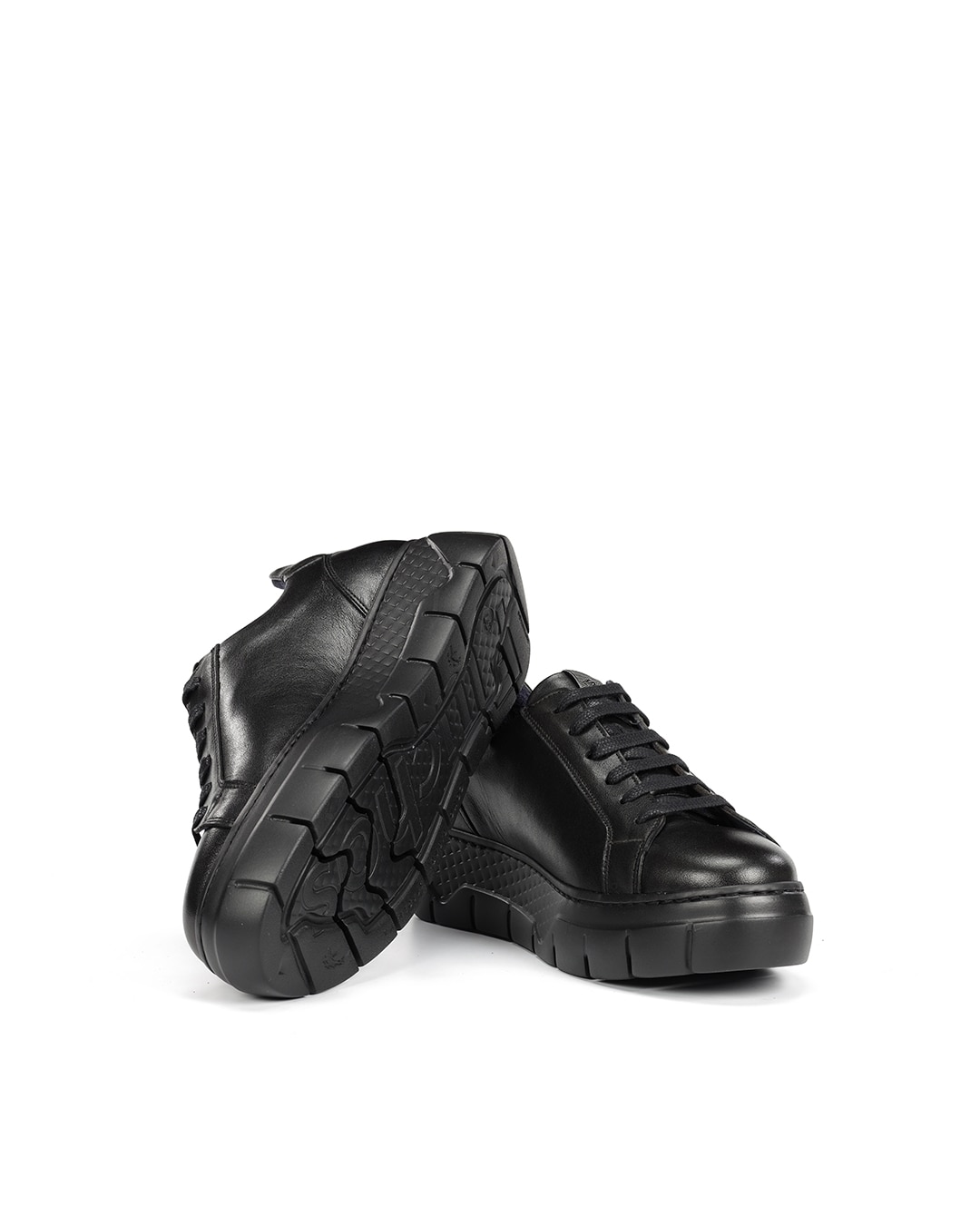 Zapatos de cordones de mujer fabricados en piel - Fluchos - Negro Negro-2