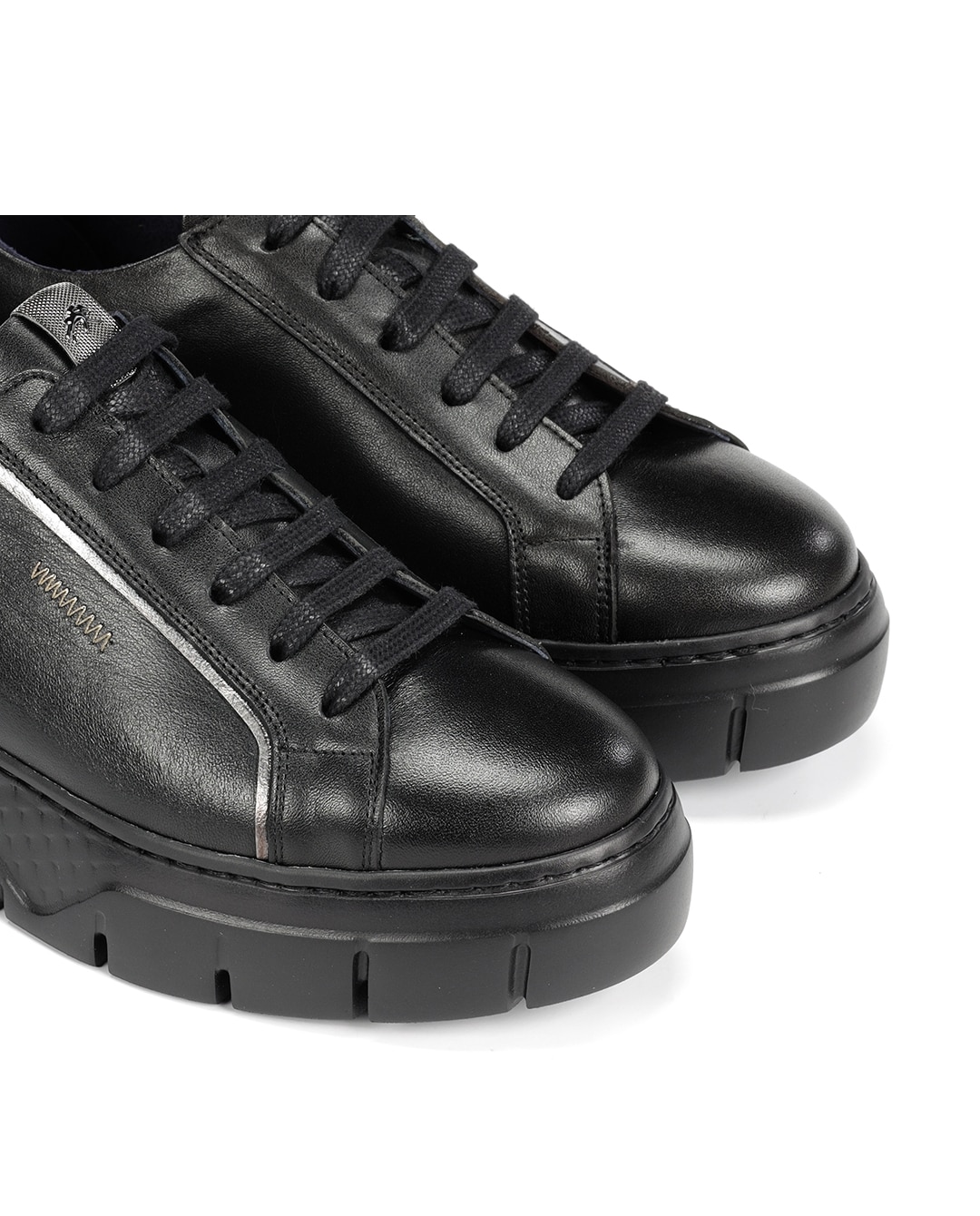 Zapatos de cordones de mujer fabricados en piel - Fluchos - Negro Negro-6