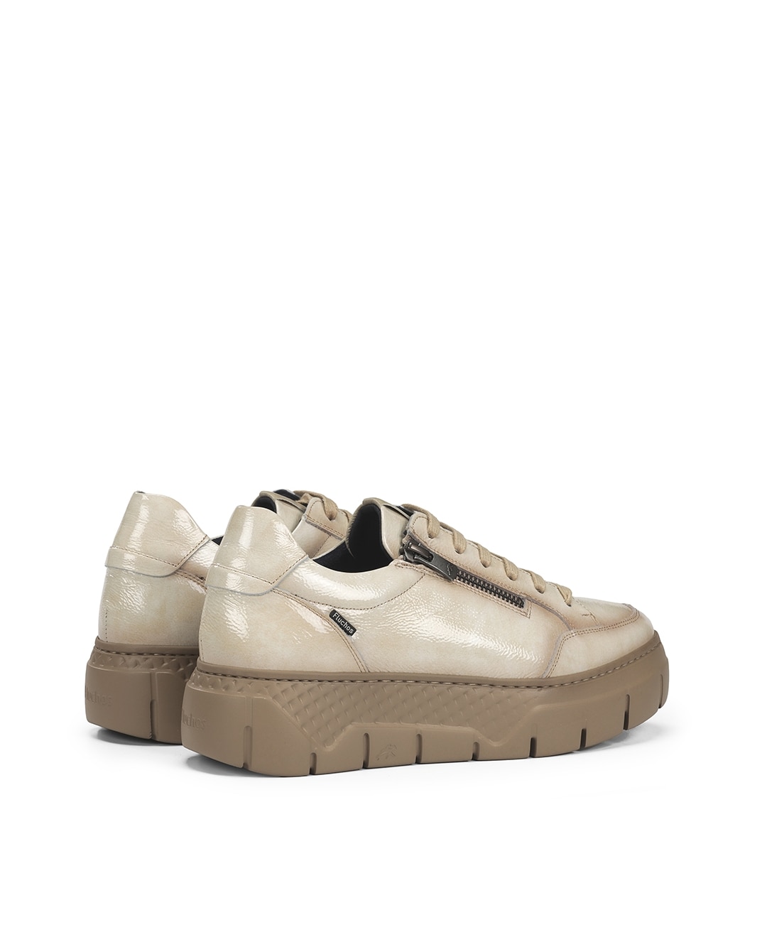 Zapatos de cordones de mujer fabricados en charol - Fluchos - Blanco Blanco-2