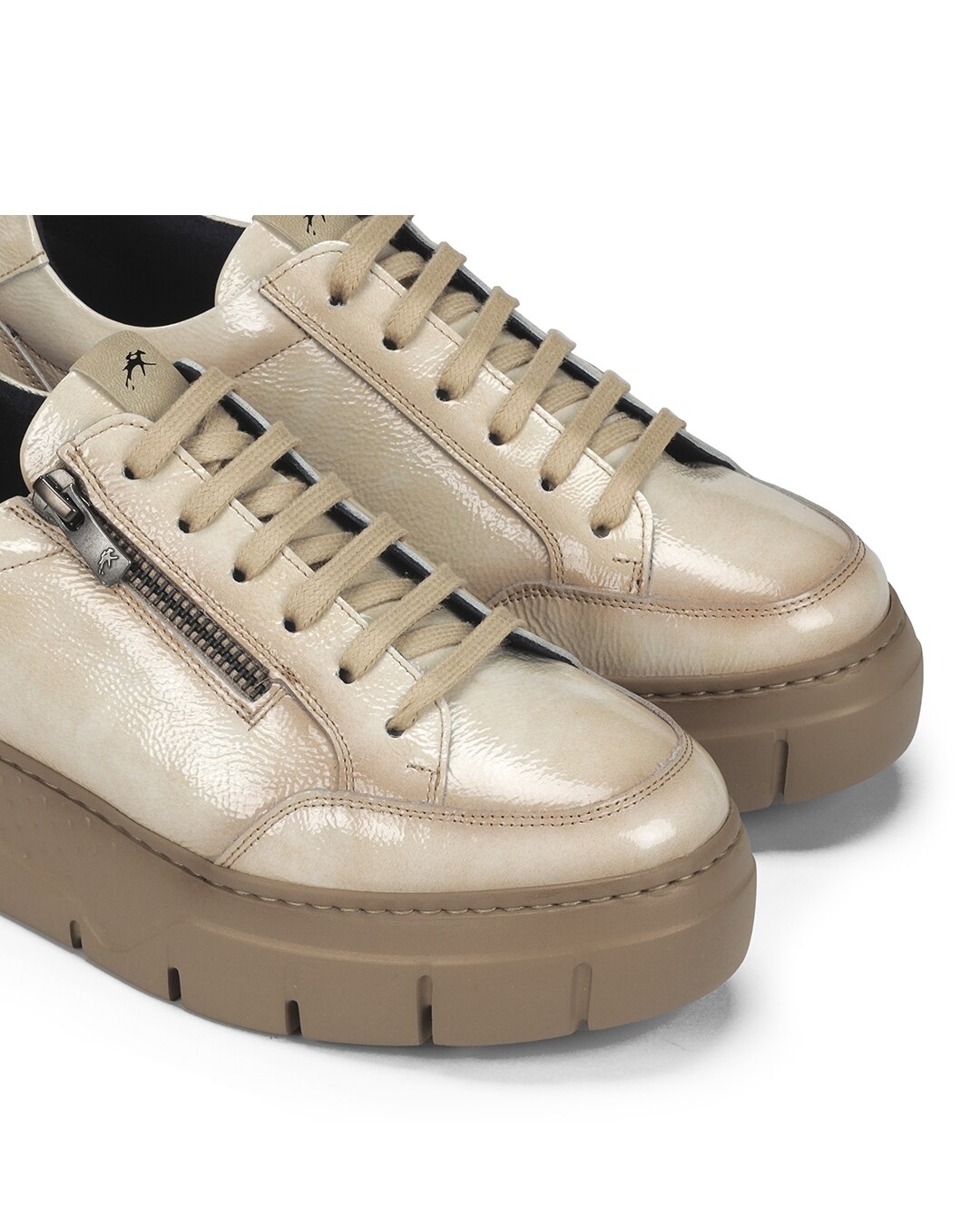 Zapatos de cordones de mujer fabricados en charol - Fluchos - Blanco Blanco-6