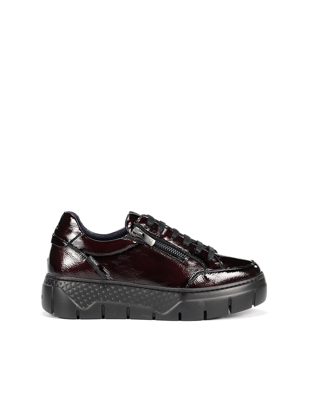 Zapatos de cordones de mujer fabricados en charol - Fluchos - Rojo Rojo-1