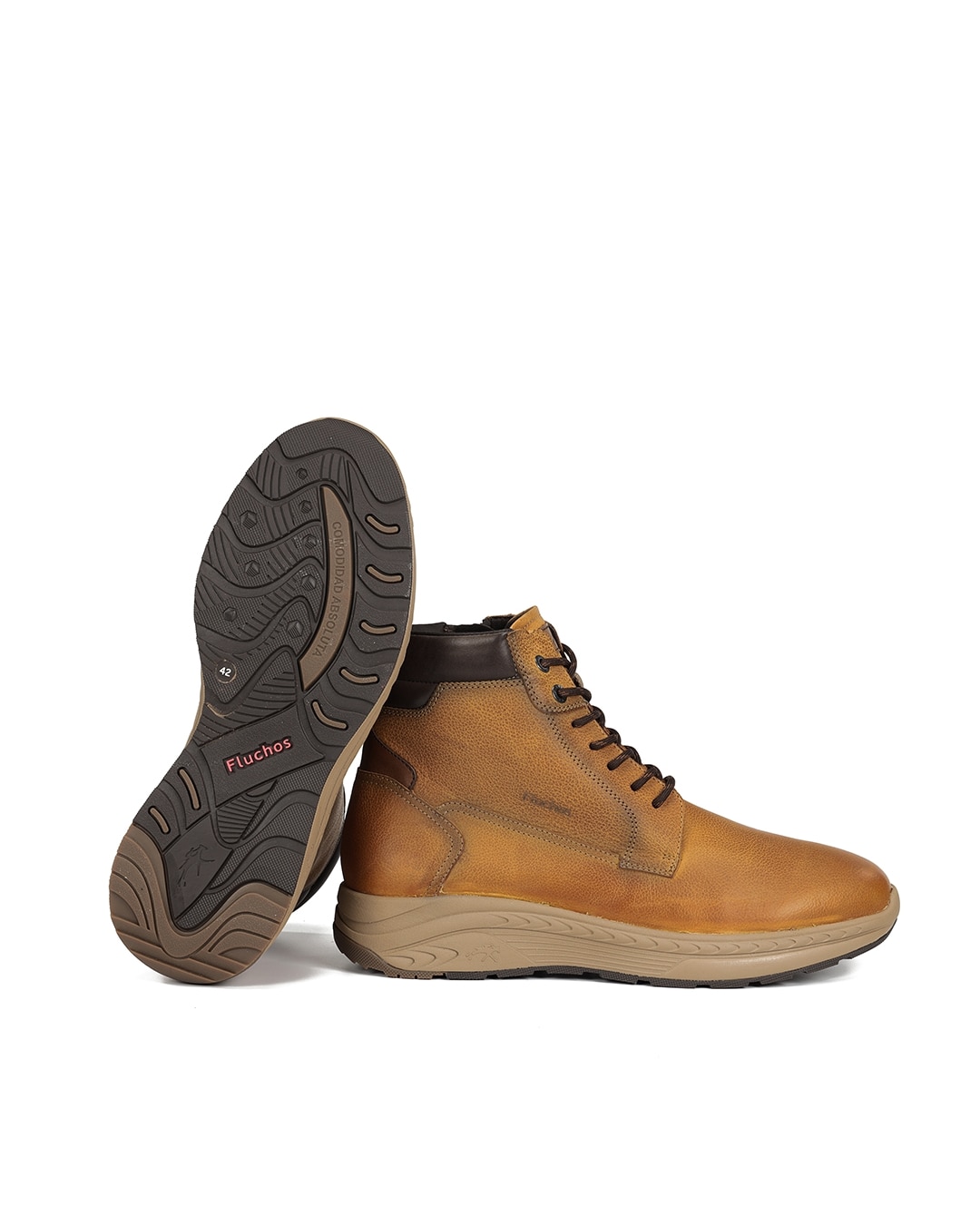 Botines de hombre fabricados en nobuck - Fluchos - Amarillo Amarillo-6