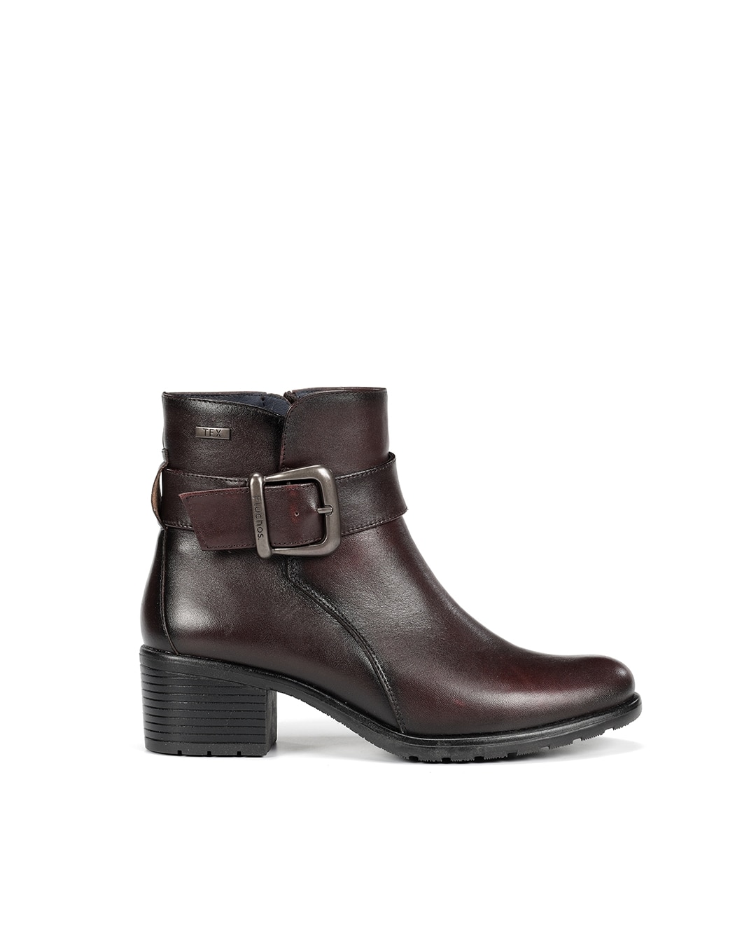 Botines de mujer fabricados en piel - Fluchos - Rojo Rojo-1