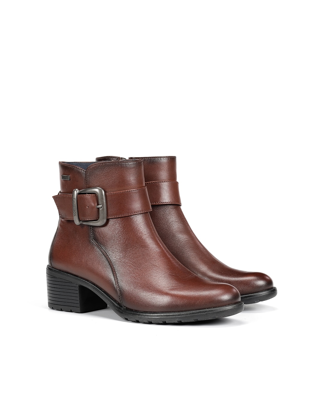 Botines de mujer fabricados en piel - Fluchos - Marrón Marrón-3