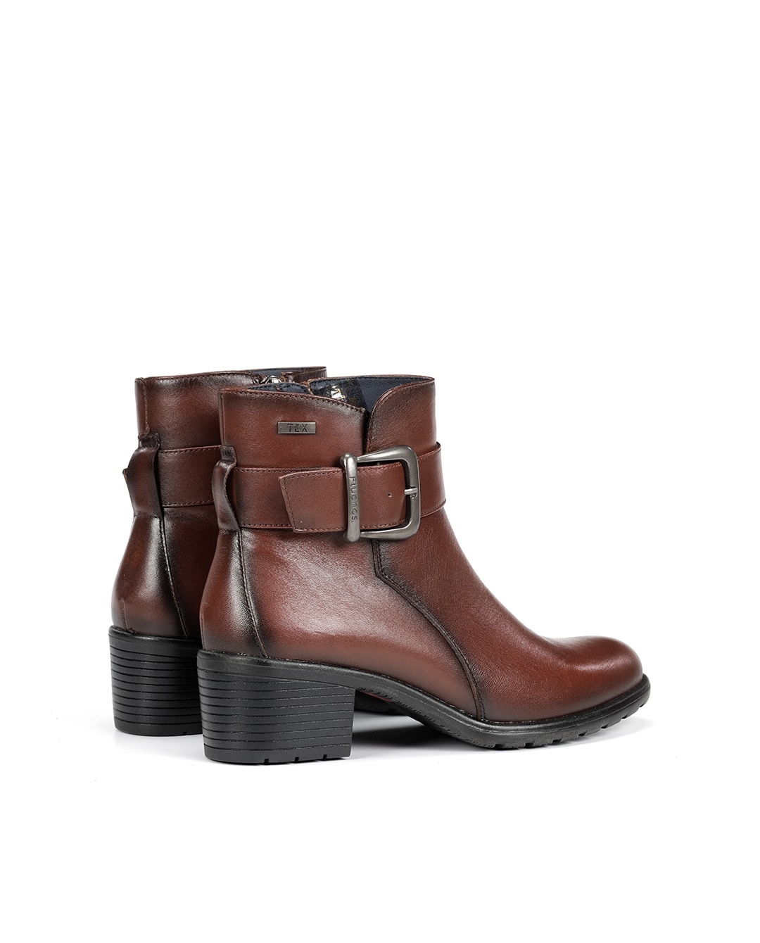Botines de mujer fabricados en piel - Fluchos - Marrón Marrón-2