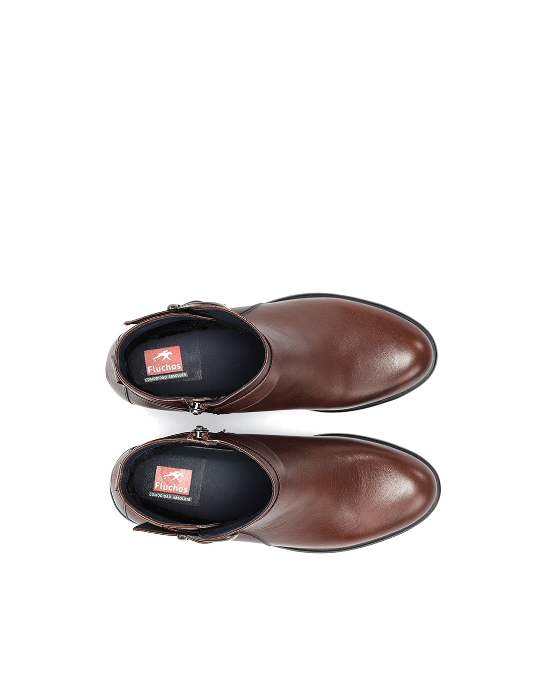 Botines de mujer fabricados en piel - Fluchos - Marrón Marrón-5