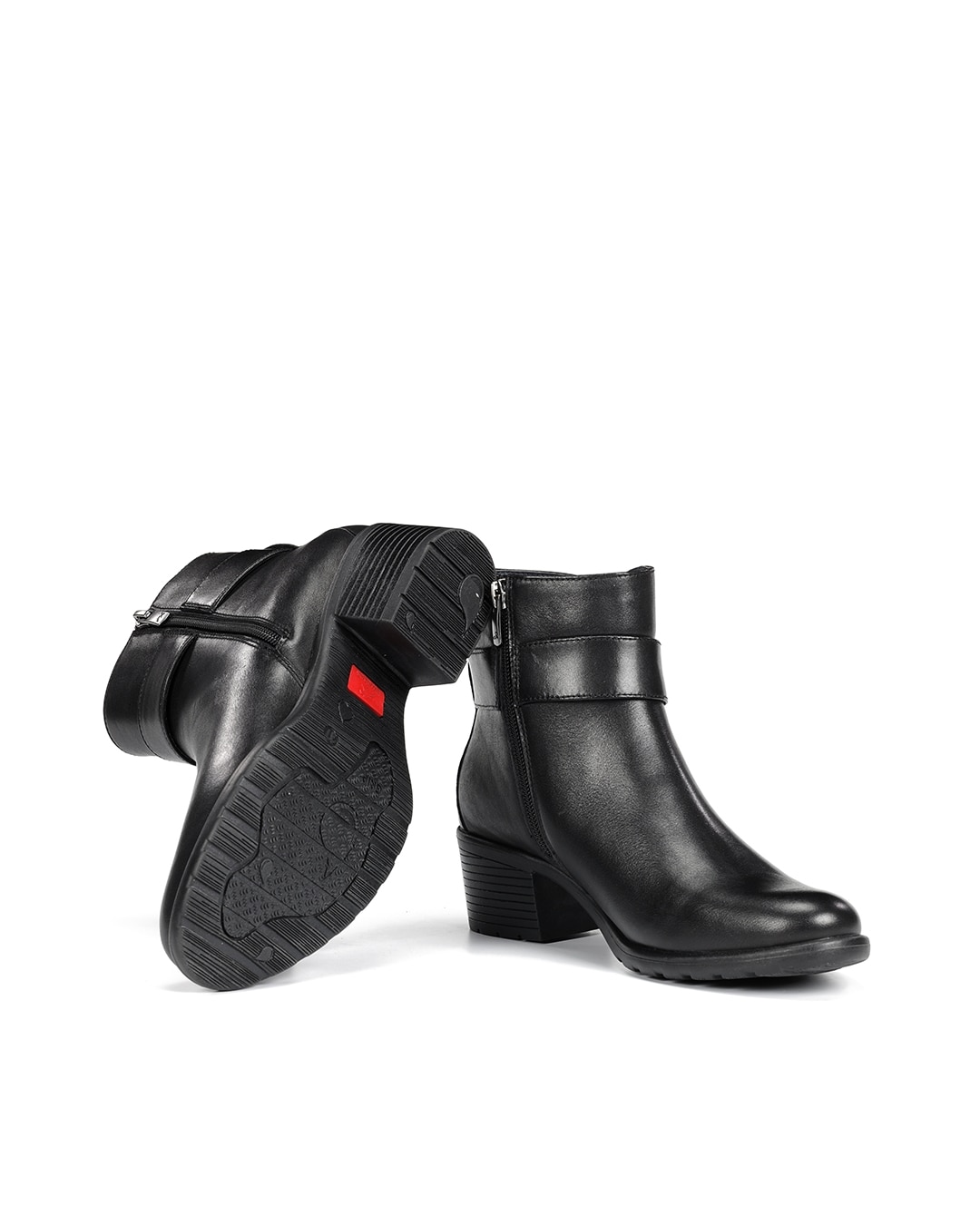 Botines de mujer fabricados en piel - Fluchos - Negro Negro-4