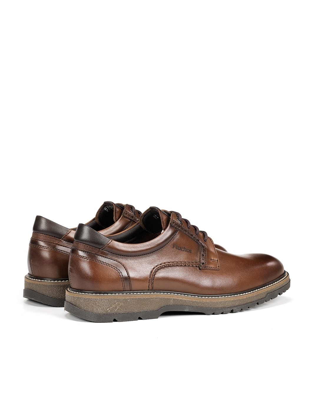 Zapatos de cordones de hombre fabricados en piel - Fluchos - Marrón Marrón-2